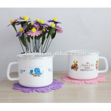 Printed Enamel milk Mugs & straight body enamel mug